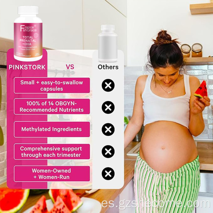Shecome Total Prenatal DHA Cápsulas Hierro Folato Metilado